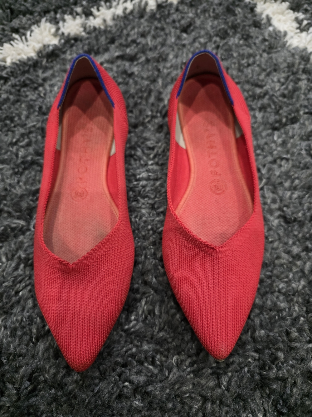 Rothy Pointed Red Women's Flats Size 8.5